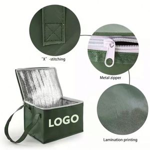 Customized Reusable Thermal Insulated Beers Cooler Bag Lunch Carry Picnic Cooling Non Woven Grocery Shopping - Product Image 5