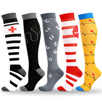 Chaussettes de compression Bioserica Era Custom Crew Socks en gros, 20-30 mmHg, anti-odeur, saison d'automne, pour femmes, cyclisme, avec bordure