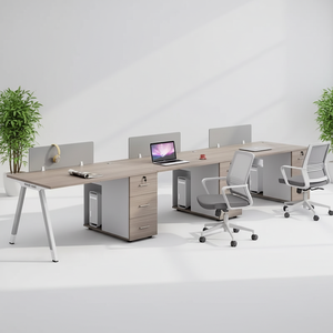 Open Modular Office Furniture <b>Desk</b> Computer Table <b>Small</b> File Cabinet Combination Workstation - Product Image 1
