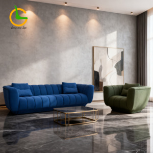 Nouveau Canapé Modulaire Sectionnel Confortable en Tissu Lin Moderne 2026 – Canapé Compressé, Mobilier Minimaliste pour Salon de Villa, Rembourré - Product Image 1