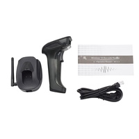 Lecteur de codes-barres laser sans fil 2,4 G avec station de charge et support, câble de charge durable inclus