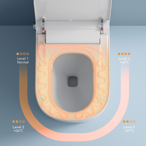 Inodoro Inteligente Moderno de Una Pieza con Asiento con Calefacción Automática, Cerámica Sanitaria, Certificación ETL y CUPC, con Control Remoto - Product Image 5