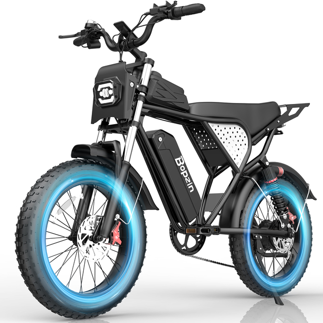Bopzin E-Bike All Terrains Ebike Fast 48V 25Ah Mtb E Bike Fat Tire Electric Mountain Bike Electric Bicycle With Alarm Bluetooth