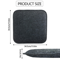 Tapis de chaise de bureau ergonomique antidérapant et écologique pour soulager les douleurs dorsales, en mousse à mémoire de forme, carré, en feutre, pour la famille et le bureau
