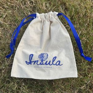 Eco Friendly Reusable Cotton Canvas Small <b>Drawstring</b> <b>Pouch</b> Bag - Product Image 6