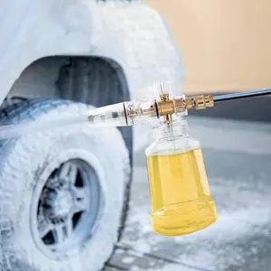 SS New Style 1L Transparent Snow Foam Bottle Cannon Car Wash Foam Pot High Pressure Power Cleaning Soap Lance Foam Gun Quick