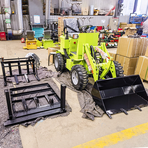 Las cargadoras de ruedas eléctricas/diésel más pequeñas de China 500kg <span class=keywords><strong>Mini</strong></span> cargadora frontal articulada a la venta - Product Image 2