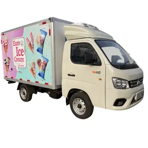 Caminhão refrigerado, melhor venda, menor 0.5t rhd, motor diesel, novo foton, 4 rodas, refrigerador, minivan box, preço