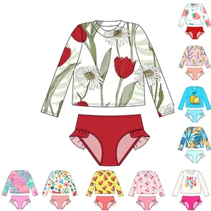 Vendita calda estate stampe personalizzate per bambini estate costume da bagno ragazza costumi da bagno costumi da bagno per il bambino
