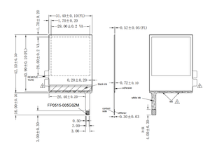 Module d'éclairage avant de 1,5 pouce, luminosité de 150 cd/m², module de rétroéclairage avec uniformité de 50 % pour écran E-Paper, forme et taille personnalisables - Product Image 2