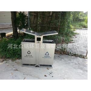 Contenedor de Reciclaje para Exteriores de Acero Inoxidable ZMB 05, Bote de Basura para Clasificación de Residuos para Uso en Parques - Product Image 2