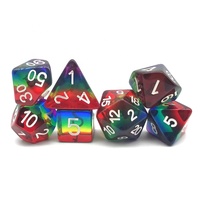 Jolie irisation 5 couches de dés en résine polyédrique colorée du MDN pour le jeu de rôle