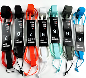 เชือกคล้องขาสำหรับเล่นเซิร์ฟแบบพรีเมียมสั่งทำขายส่ง OEM พร้อมตัวล็อคสแตนเลสแบบหมุนได้สองชั้น เชือกคล้องกระดานโต้คลื่น เชือกคล้องเรือคายัค เชือกคล้อง <span class=keywords><strong>SUP</strong></span> แบบขด - Product Image 4