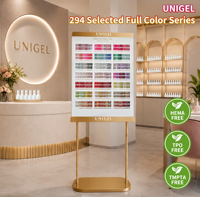 UNIGEL Vente en gros – Kit de vernis gel pailleté 294 couleurs, effet miroir, paillettes platine, haute brillance pour salon de manucure, OEM ODM personnalisé