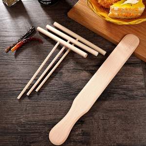 <span class=keywords><strong>Accesorios</strong></span> <span class=keywords><strong>para</strong></span> hacer crepes naturales, esparcidor de masa, herramienta esparcidora de masa, esparcidor de crepé de madera en forma de T y juego de espátula - Product Image 2