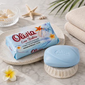 Sea Minerals Moisturizing Bar <b>Soap</b> with Natural Oils and Glycerin for Daily Hand and Body Cleansing 140 g Olivia Love Nature - Product Image 1