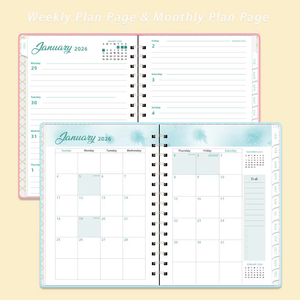Agenda <span class=keywords><strong>de</strong></span> planification en cuir pour le commerce extérieur, spirale, tissu PP, feuilles mobiles, 100 feuilles, A5, planificateur hebdomadaire, carnet <span class=keywords><strong>de</strong></span> notes <span class=keywords><strong>de</strong></span> <span class=keywords><strong>travail</strong></span>, agenda, cadeau - Product Image 4