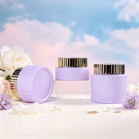 Emballage de luxe pour soins de la peau à rayures verticales, flacon pompe pour essence, lotion, huile liquide 30ml 120ml, pot à crème côtelé 100g 50g 30g