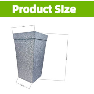 Las macetas de plástico de 14 pulgadas con macetas altas y jardines permeables son adecuadas para balcones interiores y exteriores. - Product Image 3