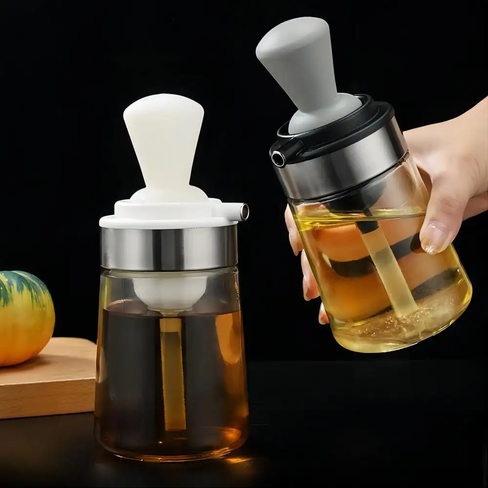 Jiameal Oem/Odm No Drip Glass Mason Jar Cruet Pot Pourer Drizzler Container Bottle Kitchen Cooking Vinegar Olive Oil Dispenser