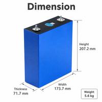 Batería de Litio LiFePO4 de 3.2V 314Ah, Modelo MB31 V3, 8000 Ciclos, 1005Wh, Prismática, para Sistemas de Almacenamiento de Energía Solar Fuera de la Red
