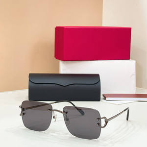 Luxury Square chrome heart glasses Fashion Gradient Lens Sunglasses uv400 protection sunglasses men Designer <b>Eyewear</b> Sunglasses - Product Image 2