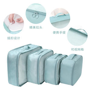 Ensemble de sacs de rangement de voyage Beilian, 7 pièces, organiseur de vêtements en polyester rectangulaire, pliable, accessoires de bagages pour voyage - Product Image 3