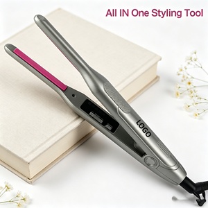 <span class=keywords><strong>Fer</strong></span> <span class=keywords><strong>à</strong></span> friser portable en céramique, <span class=keywords><strong>mini</strong></span> <span class=keywords><strong>fer</strong></span> plat fin et court, lisseur et boucleur tout-en-un pour hommes et femmes - Product Image 2