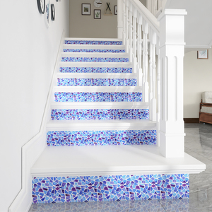 Vetro Look blu auto adesivo piastrelle per il bagno impermeabile mattonelle da parete <span class=keywords><strong>adesivi</strong></span> - Product Image 5