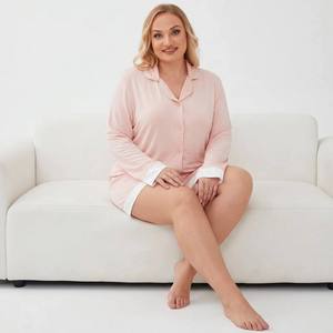 Ensemble de pyjama personnalisé pour femmes, vêtements de nuit doux et respirants, pyjamas de nuit pour femmes, pyjamas grande taille pour femmes - Product Image 4