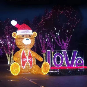 Grande décoration lumineuse de Noël en forme d'ours géant à LED pour la décoration de rue pendant les fêtes - Product Image 2