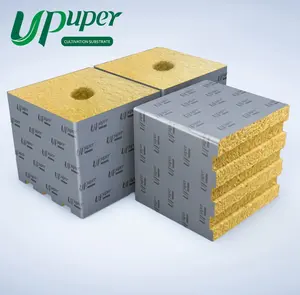 UPuper çin üretici yetiştirme hidroponik büyüyen medya 6x6 mineral yün büyüyen küpleri