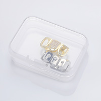 Boîte de rangement transparente pour grillz en plastique, étui d'emballage pour dents HipHop, conteneur transparent pour grillz dentaires, boîte de présentation de bijoux, vente en gros