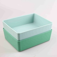 Rechthoekige kom van melamine, BPA-vrij, wasbaar, voor het serveren van eten, voor thuisgebruik, minimalistisch design