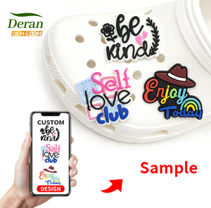 Breloques PVC personnalisées Deran avec LOGO pour femmes, décorations de chaussures, sabots, sacs, accessoires, breloques de créateur, breloques de chaussures, breloque Labubu - Product Image 1