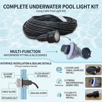 Lampes LED subaquatiques sans niche Pentair Globrite 6W à fibre optique AC12V pour piscine, puces LED SMD IP68 RGBW pour jardin