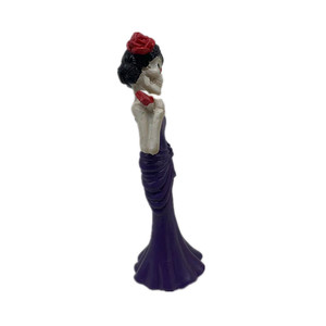 Figura <span class=keywords><strong>de</strong></span> resina púrpura para mujer, estatua <span class=keywords><strong>de</strong></span> Día <span class=keywords><strong>de</strong></span> <span class=keywords><strong>los</strong></span> <span class=keywords><strong>muertos</strong></span>, adorno <span class=keywords><strong>de</strong></span> México - Product Image 4