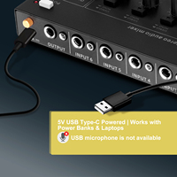 STABCL M-600 Mixeur de ligne professionnel à 6 canaux avec suppression du bruit, mini-mixeur sonore fabriqué au Guangdong pour guitare, clavier et ensembles de batterie
