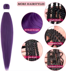 52 pollici Yaki Pre-stirato capelli intrecciati africano moda sintetica ombra <span class=keywords><strong>Extension</strong></span> <span class=keywords><strong>con</strong></span> espressione unica all'uncinetto - Product Image 2