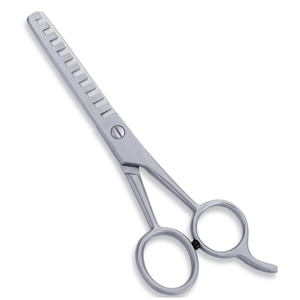 Ciseaux professionnels pour la parrure des cheveux, en acier inoxydable, à pointe arrondie, pour droitiers, manche long, outils de salon - Product Image 1