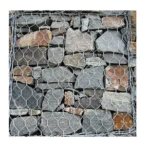 Cesta de pared de retención de gaviones tejida hexagonal de la mejor calidad