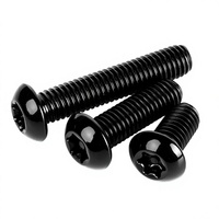 Vis à tête bouton Torx inviolables en acier inoxydable 304 ISO7380, plaquées zinc noir, vente en gros