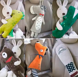 Fundas para Cinturones de Seguridad para Niños, Almohadillas para Correas de Asientos de Auto, Almohada para Cinturón de Seguridad, Fundas Ajustables para Cinturones de Seguridad para Viajes, Soporte para Cabeza, Cuello y Hombros - Product Image 3