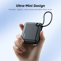 Toocki Safe Bank daya Mini 10000mAh dengan kabel baterai Lithium-Ion tampilan Digital multi-perlindungan untuk pengisian daya ponsel/Tablet