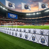 Individuelles Fußballteam-Logo Tragbarer Pop-Up Roll-Up Wärmeübertragung Bedruckter Bambus-Fahnenmast Bilderrahmen Banner Displayständer