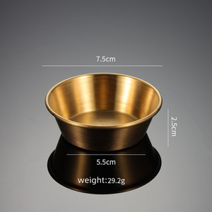 Plato de condimento mate redondo reutilizable ecológico de acero inoxidable 304 Ramekin para tazas y platos de salsa de inmersión en <span class=keywords><strong>restaurante</strong></span> - Product Image 6