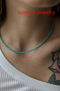 Turquoise Jewelry Fashion Statement <strong>Necklace</strong> Natural Stone Jewelry Trendy Design Wholesale Elegant Design for Party Wedding - Product Image 2