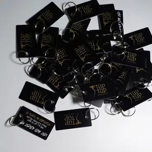 Customized Small Size Key Tag Mini PVC Loyalty VIP Membership Keychain With Barcode
