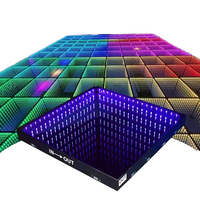 Sailwin 3D LED carreaux de piste de danse miroir lumineux Infinity Abyss IP55 DMX contrôle pour DJ Disco Party Bar KTV E27 Matrix Light