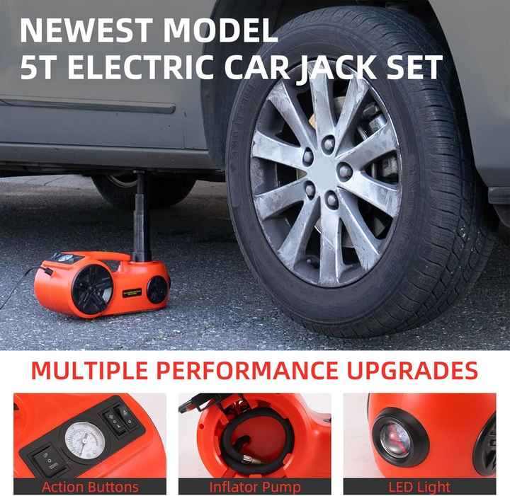 GUHPZA 3 In 1 Electric Hydraulic Car Jack Kit 5 Ton 12V With Impact - View #2